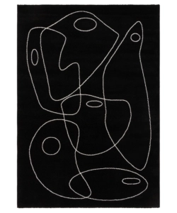 TAPPETO "ATELIER" NERO, 133X190 CM